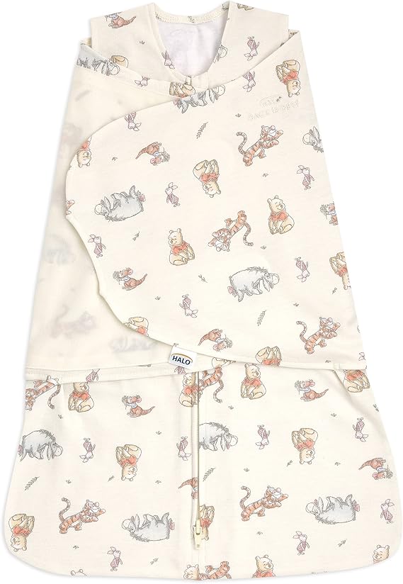 HALO 100% Cotton Sleepsack Swaddle, 3-Way Adjustable Wearable Blanket, TOG 1.5