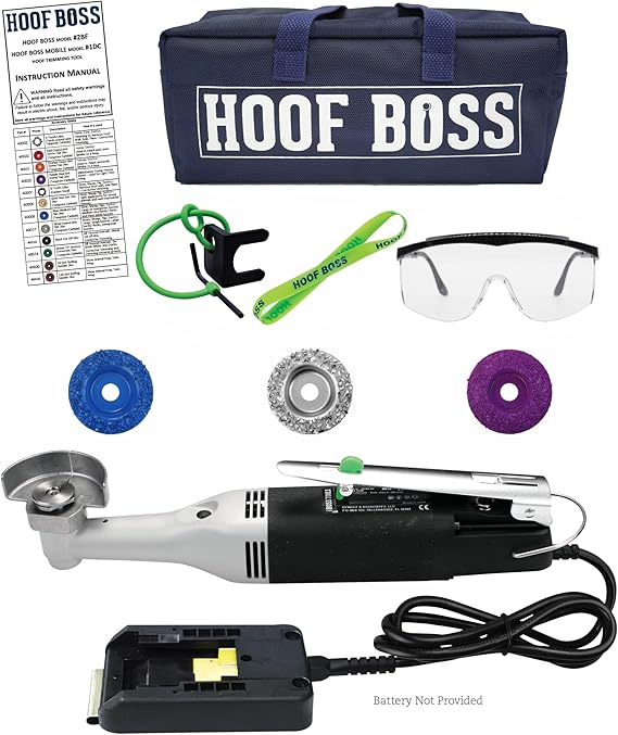 Goat Hoof Trimmers Basic Mobile Set - Requires 20 Volt Battery Not Included - Goat Hooves Trimmer Tool Kit - Grinder Discs and Accessories Included