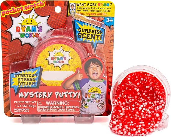 Ryan's World Mystery Putty, Surprise Scent by Horizon Group USA (200192), Red
