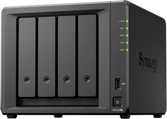 DS425+ 4-Bay Synology NAS – , Compact Storage Solution with Built-In 2.5 GbE Port