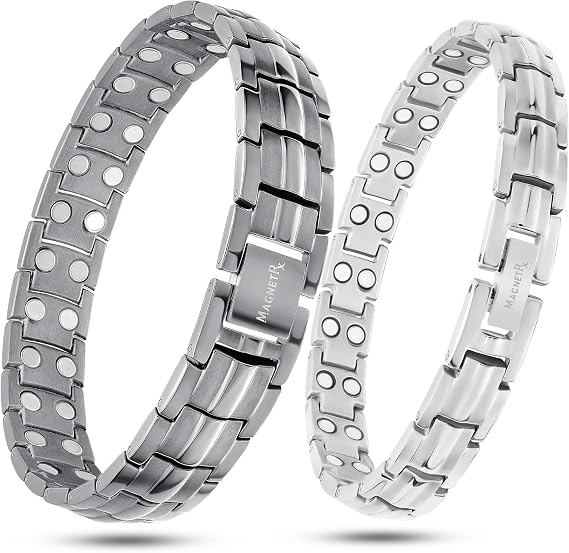 MagnetRX Ultra Strength Magnetic Bracelets for Couples Premium Magnetic Bracelets for Men and Women His and Hers Set