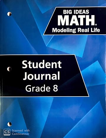 Big Ideas Math: Modeling Real Life - Student Journal (Grade 8)