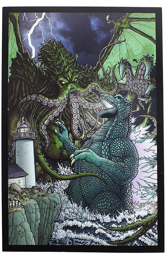 Godzilla Versus Cthulhu 7" x 10.5" Art Print