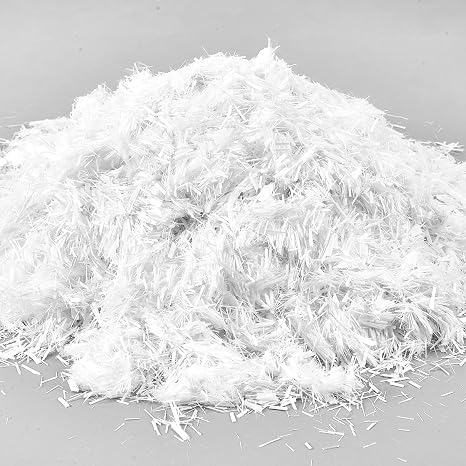 Frienda 8.8 Lb 1/4" Chopped Fiberglass Fibers Strands, E-Glass Fibers for Cement 6 mm, 9 mm Mortar Concrete Reinforcement Anti Seepage Anti Cracking Milled Glass Fiber for Building Wall Garden Floor