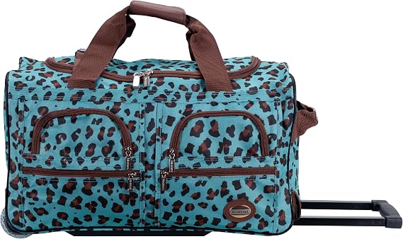 Rockland Rolling Duffel Bag, Black, 22"