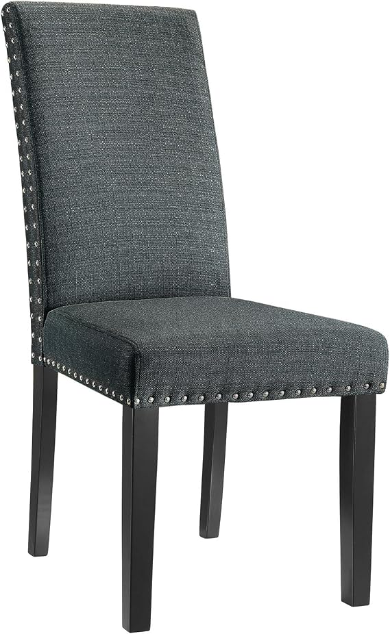 Modway Parcel Upholstered Fabric Parsons Dining Side Chair in Gray