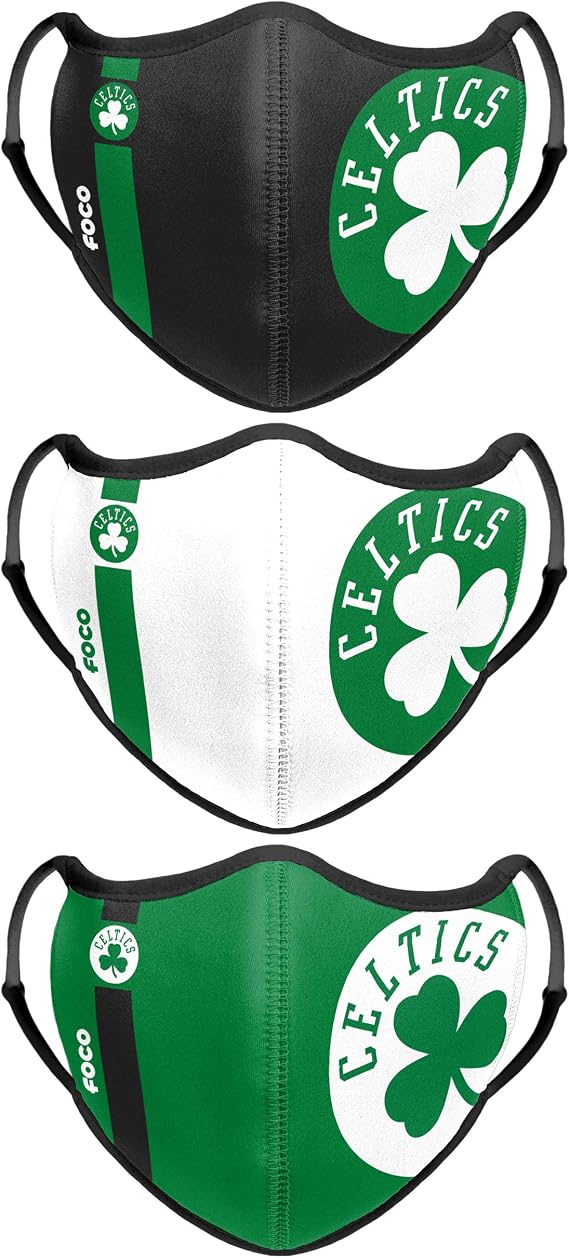 FOCO Team Logo Sport Reusable Washable Fashion Face Cover Mask 3-pack