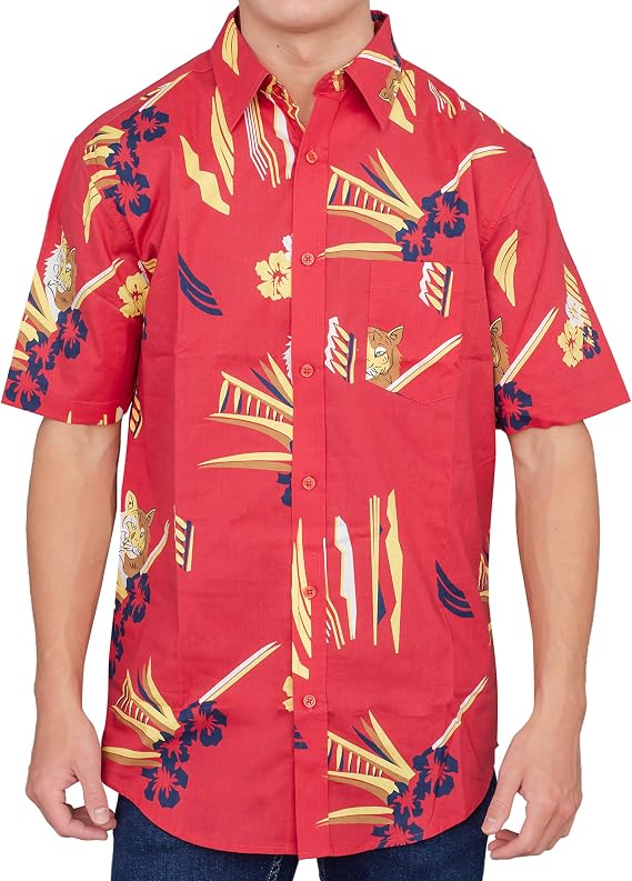 Scarface Tony Montana Hawaiian Adult Costume Button Up Shirt