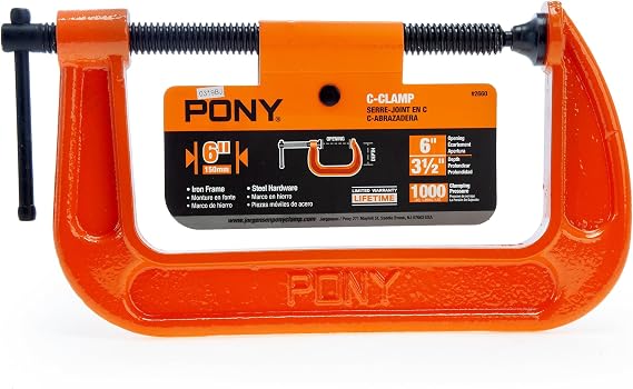 Pony Jorgensen 2660 6-Inch C-Clamp, Orange
