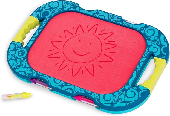 B. toys Water Drawing Board Portable Travel Toy 4 Pens Double Sided Board for Toddlers, Kids 18+ Months Doodler Sea