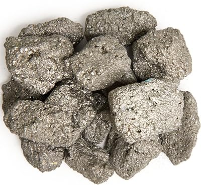 1 lb Pyrite Rough Rocks from Peru - Fools Gold - Large 1.5-2 Average - Raw Natural Stones for Arts, Crafts, Tumbling, Gold Mining Activities, Party Favors, Reiki Crystal Healing