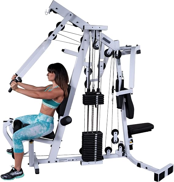 Body-Solid Multi-Station, Single Weight Stack Home Gym Machine, Arm & Leg Strength Training Functional Exercise Workout Station for Weight Lifting and Bodybuilding 310lbs. Black Weight Stack