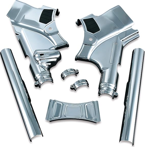 Kuryakyn 7832 Motorcycle Accent Accessory: Deluxe Neck Cover for 2009-13 Harley-Davidson Touring Motorcycles, Chrome, 1 Pair