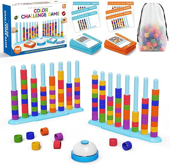 2 Pack Color Challenge Game, A Quick-React Color Matching Puzzle Game