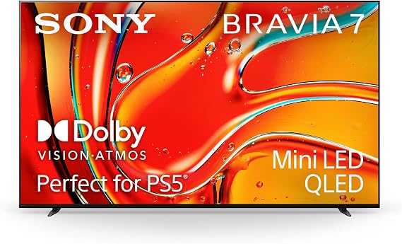 Sony 85 Inch BRAVIA 7 Mini LED QLED 4K HDR Smart Google TV (K-85XR70)