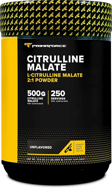 PrimaForce L-Citrulline Malate Powder (Unflavored) 500 Grams, 2:1 Powder