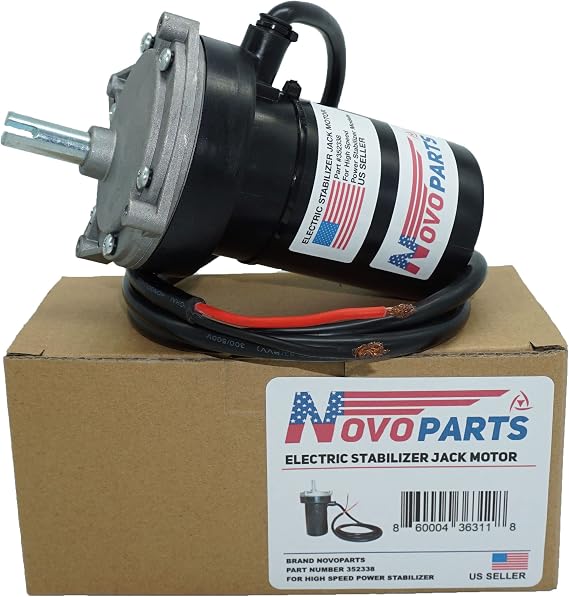 352338 RV Electric Rear Stabilizer Jack Replacement Rear Motor 113407, 178562, 162307, for Stabilizer Jacks 337199, 369774, 298707, Replace K01285-C800, K01285C800, K01531A800, K01531-A800