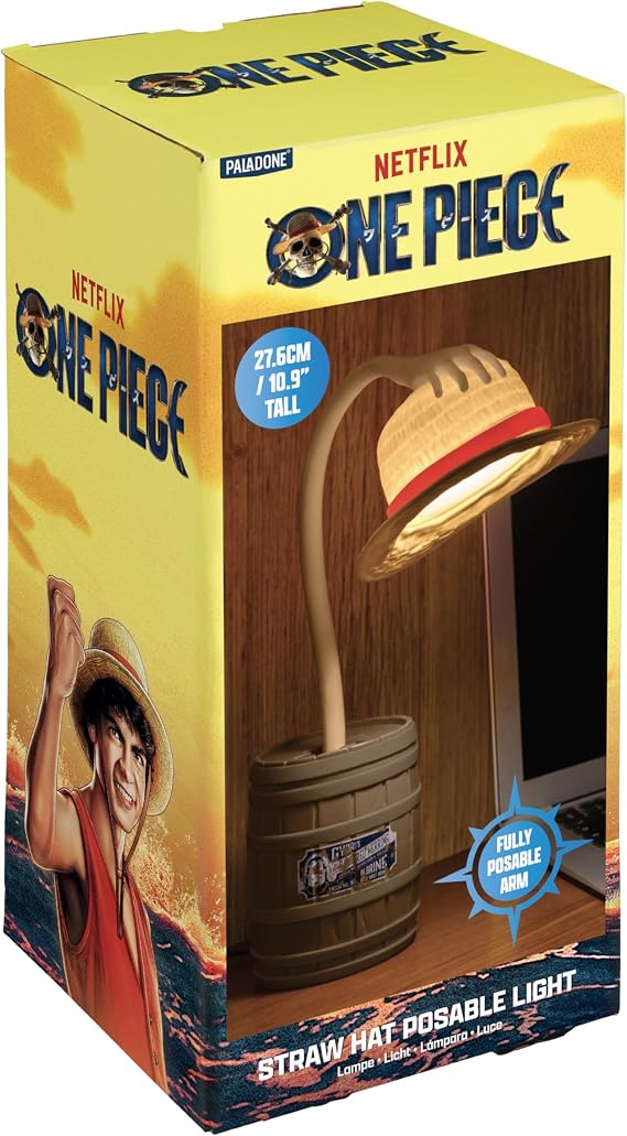 Paladone One Piece Straw Hat Posable Desk Light - Officially Licensed