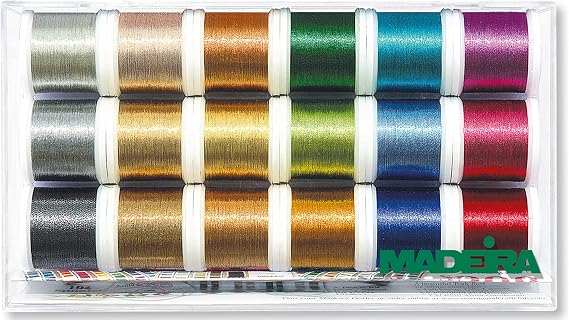 Madeira Metallic 40 Smooth Box 18ct Thread Set, Assorted
