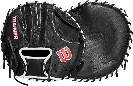 Wilson Trainer Baseball Gloves - Black/Red