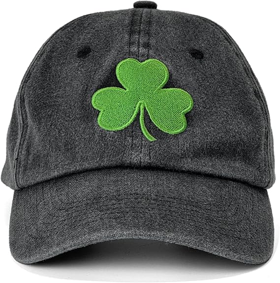 St Patricks Day hat Green Baseball Cap Shamrock Embroidered for man Women Funny