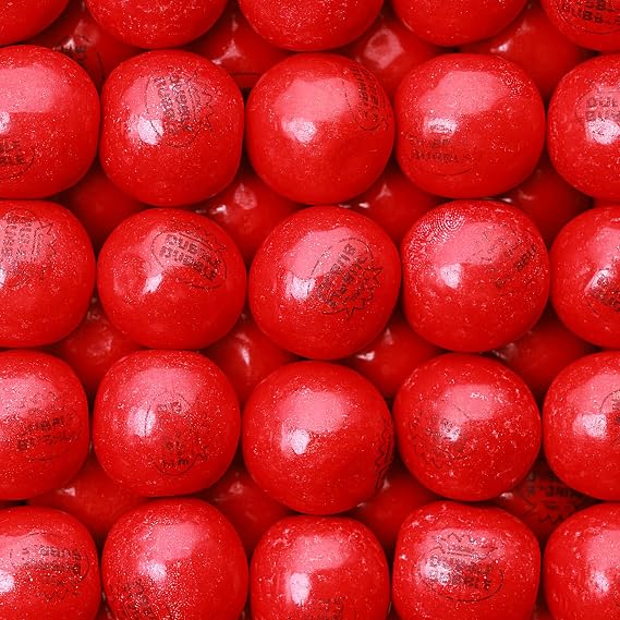 Gumballs for Gumball Machine - 1 Inch Large Gumball - 15LB Cherry Flavored Chewing Bubble Gum for Kids - Red Gumballs - Bulk Christmas Gum Balls