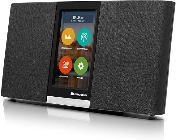 Sungale 2022 G3 Wi-Fi Internet Radio with Easy Operation Touch Screen, Latest Hardware, Connects to All Your Favorite Streaming Music and Internet Radio, Customizable App List, Runs Independently