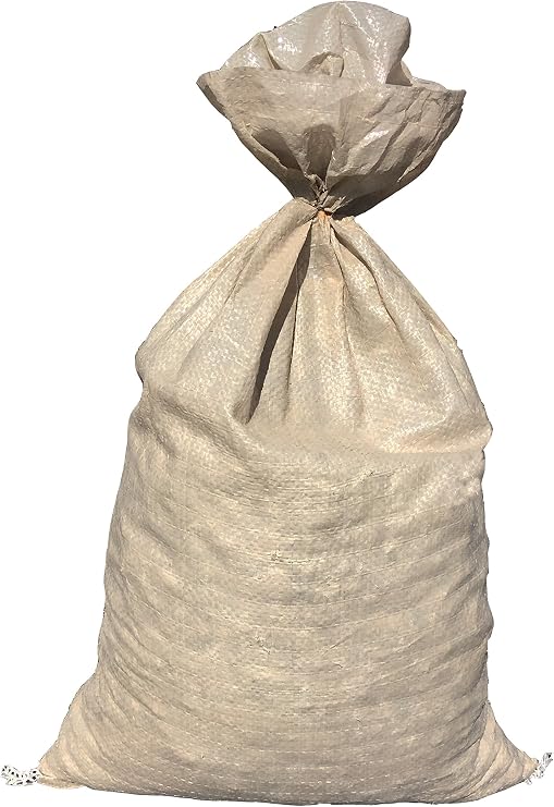 Filled Sandbags - Size: 14 x 26 - Color: Beige - Sand Bag - Flood Water Barrier - Store Bags by Sandbaggy 50