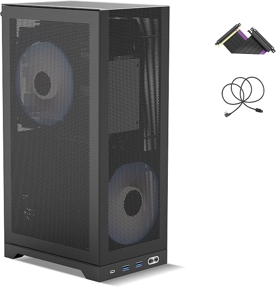 Shiny Snake L300 8.5L MESH ITX SFF Case - Gen3 Riser Cable Included - Black