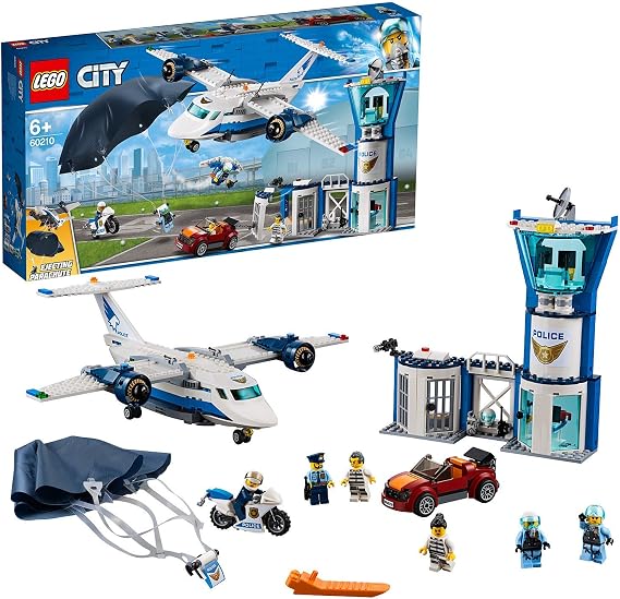 LEGO 60210 City Sky Police Air Base Building Set for Kids, Fun Toy Plane Construction Kit for Boys and Girls