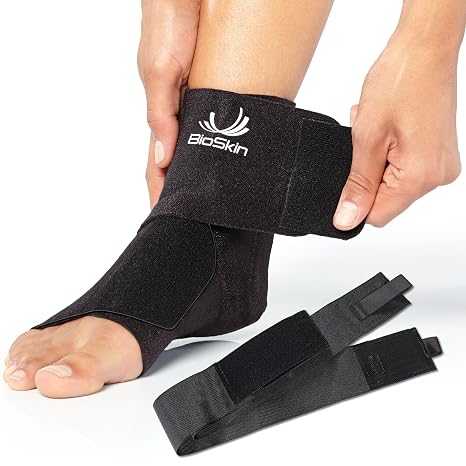BioSkin Ankle Wrap Compression Brace - Ankle Support Brace for Post-Op Foot or Ankle Surgery, Sprained Ankle, For Women and Men, HSA or FSA Eligible