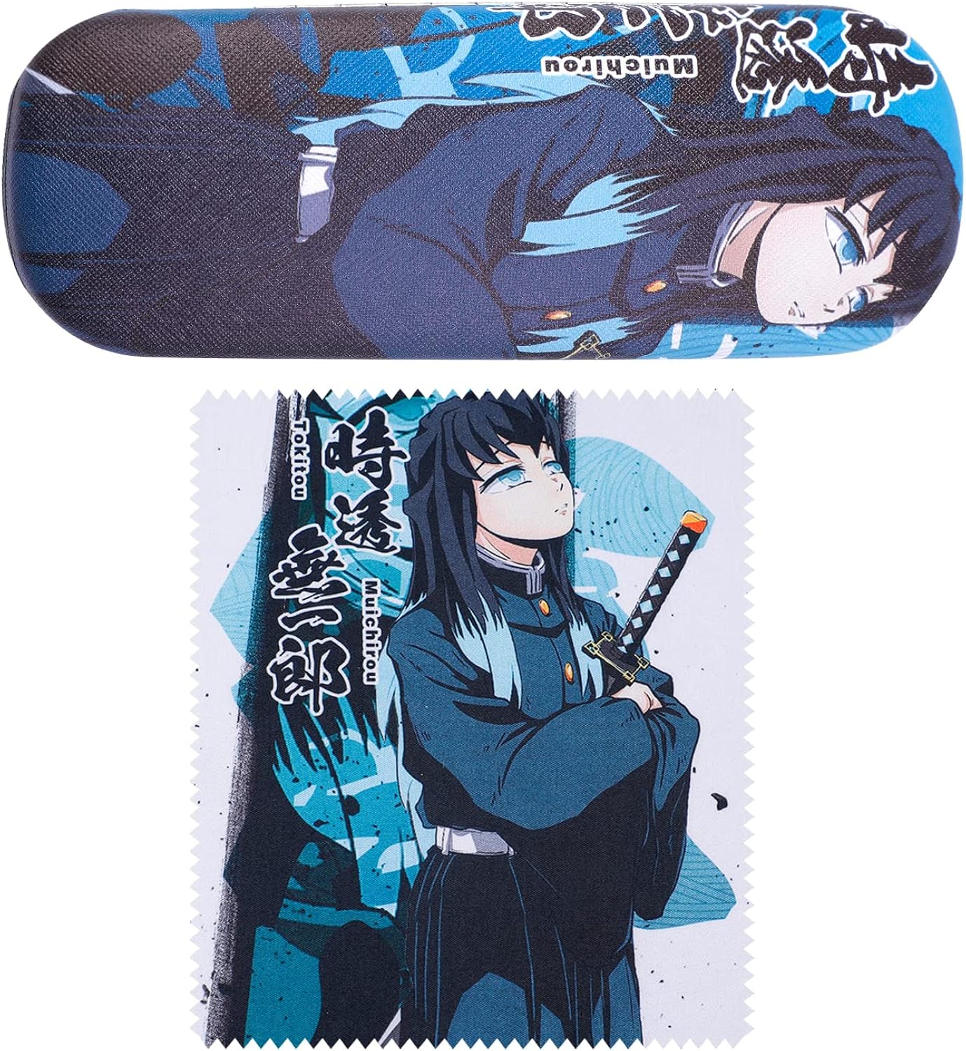U-CHYTY Anime Slayer Hard Shell Eyeglasses Cases Nezuko Protective Case with Glasses Cloth Storage Box Holder for Girl Teen