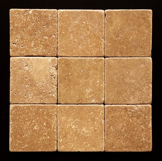 Oracle Tile & Stone Noce 4 X 4 Travertine Tumbled Tile