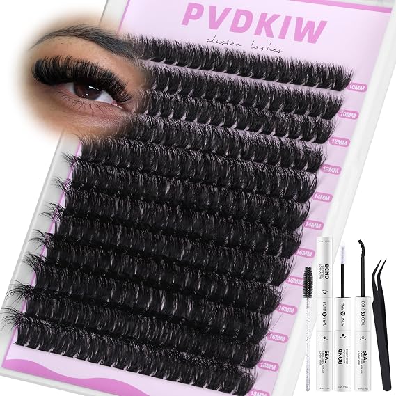 Volume Lash Clusters Kit Fluffy Eyelash Extension Kit 100D Cluster Lashes