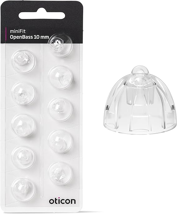 New - Oticon Open Bass miniFit Domes 10mm