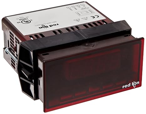 Red Lion PAXLI PAX Lite DC Current Panel Meter, 3-1/2 Digit LED Display, 115/230 VAC Input Voltage, 50/60 Hz