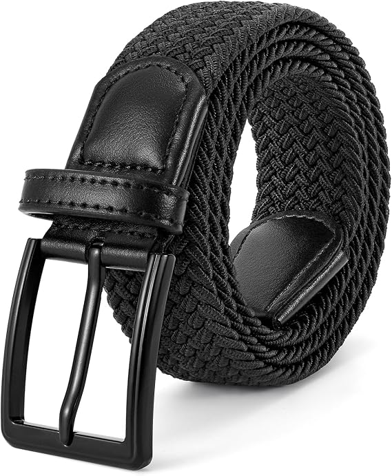 Elastic Braided Belt Mens Golf Belts No-Hole Design Woven Belt for Golf | Golf belts for men, Soft Lightweight Breathable, No-hole Design Easy Adjustability, Woven Stretch Belt for Golf Casual Sports