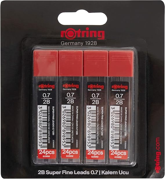 Rotring Super Polimer Kurşun Kalem Ucu (2B), 4'lü Paket, 0.7 mm - 2094211
