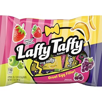 Laffy Taffy Candy Assorted Mini Bars, Springtime Easter Candy, 12 oz (Individually Wrapped)