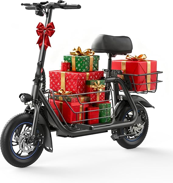 URBANMAX Electric Scooter with Seat 550W 18.6MPH 20 Miles Range C1S