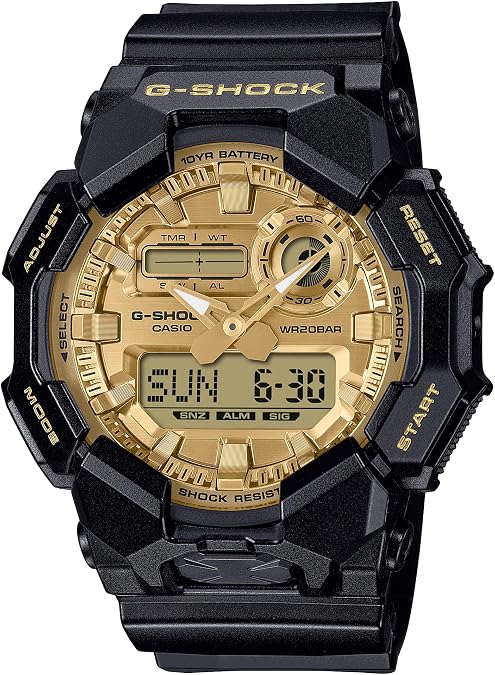 G-Shock Men's Casio Analog-Digital Black and Gold Resin Watch 55.1mm - GA010GGB-1A9