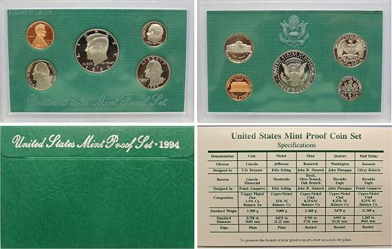1994 S Proof set Collection Uncirculated US Mint