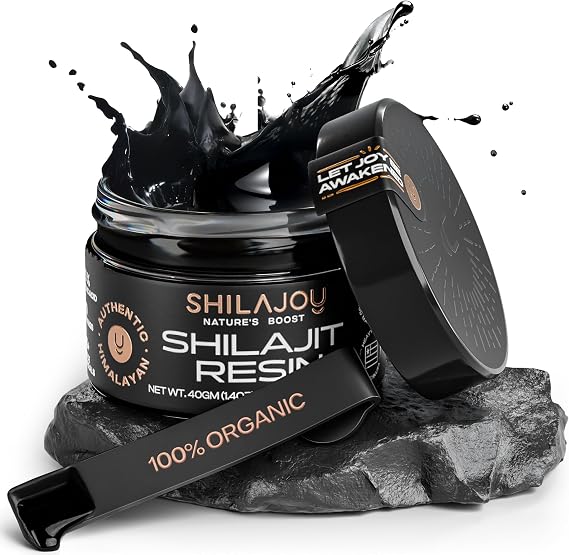 Organic Shilajit Resin for Men & Women - Pure Himalayan Gold Grade with >75% Fulvic Acid and 85+ Trace Minerals, U.S. Lab Tested, Energy Boost & Immune Support (40gm - 80 Servings)