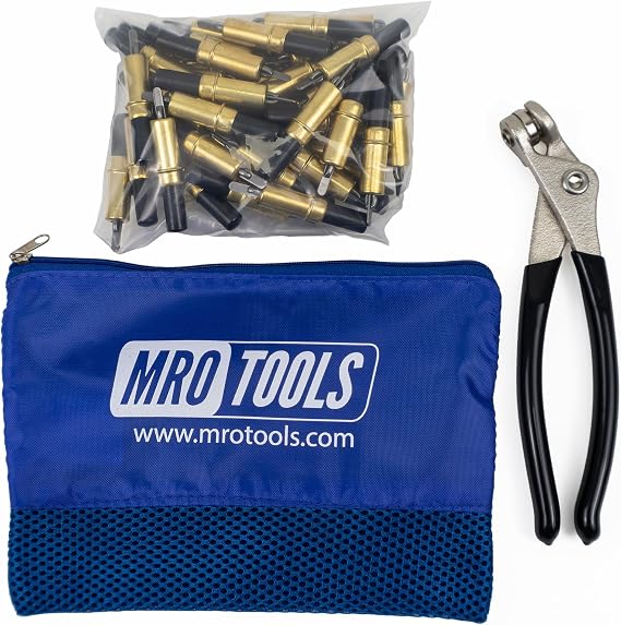 50 3/16 Heavy Duty Cleco Fasteners + Cleco Pliers w/Carry Bag (KHD1S50-3/16)