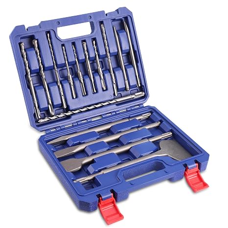 WORKPRO 16-Piece SDS-Plus Rotary Hammer Drill Bit & Chisel Set