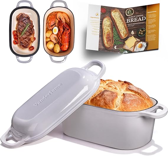 4.6-Quart Oval Dutch Oven for Bread Baking