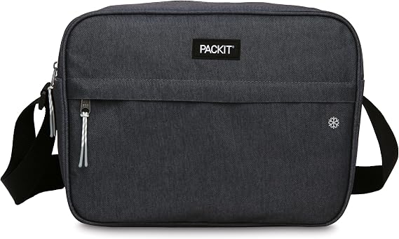 PackIt Freezable Zuma Can Cooler, Built with EcoFreeze Technology, Collapsible, Reusable, Zip Closure with Adjustable Shoulder Strap, Fits 15, 12 Oz Cans