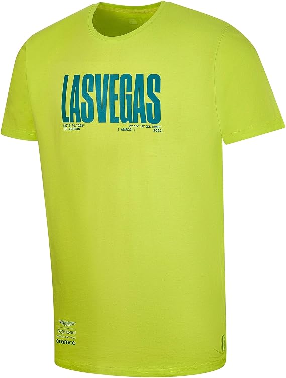 Aston Martin Cognizant F1 Men's Lifestyle Logo T-Shirt Lime, Medium