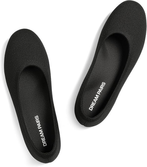 DREAM PAIRS Women's Dress Knit Ballet Comfort Flats