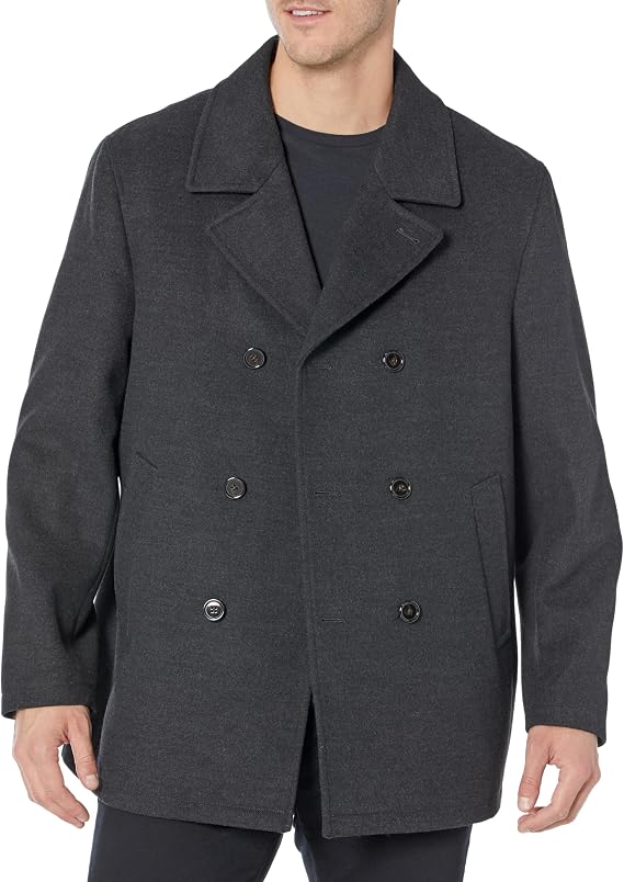 Ben Sherman Men's Ben Sherman Men's Boris Classic Double Breasted Peacoat Jacket